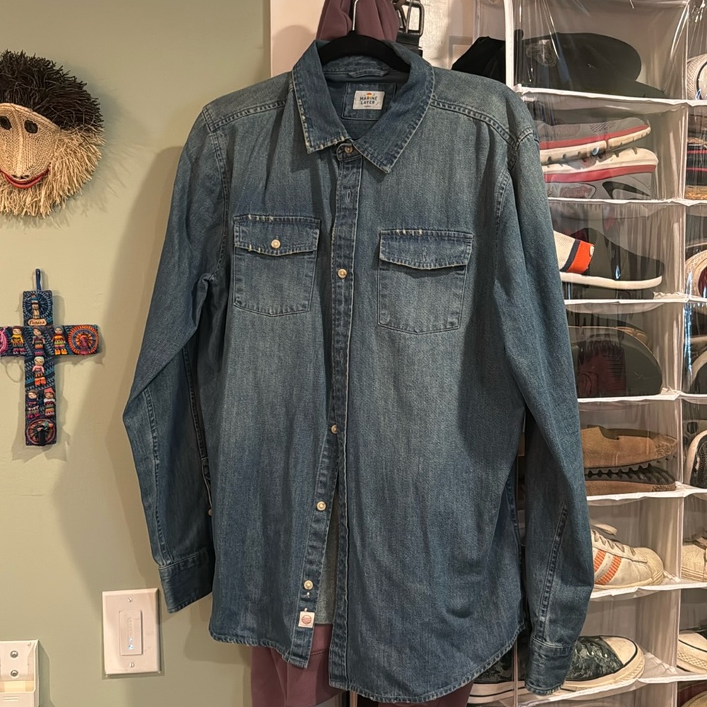 Marine Layer Marge men’s Denim button down shirt